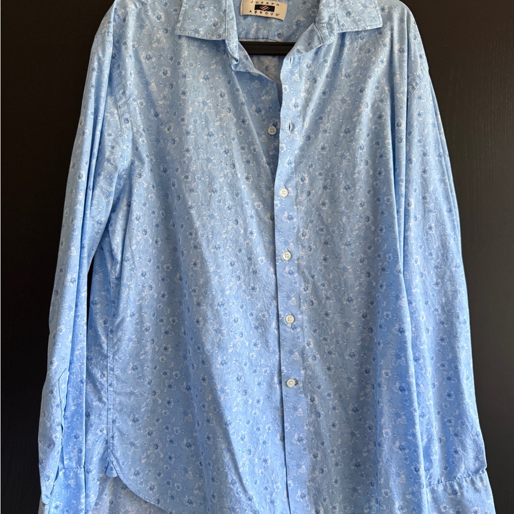 Joseph Abboud Sky Blue Patterned Shirt